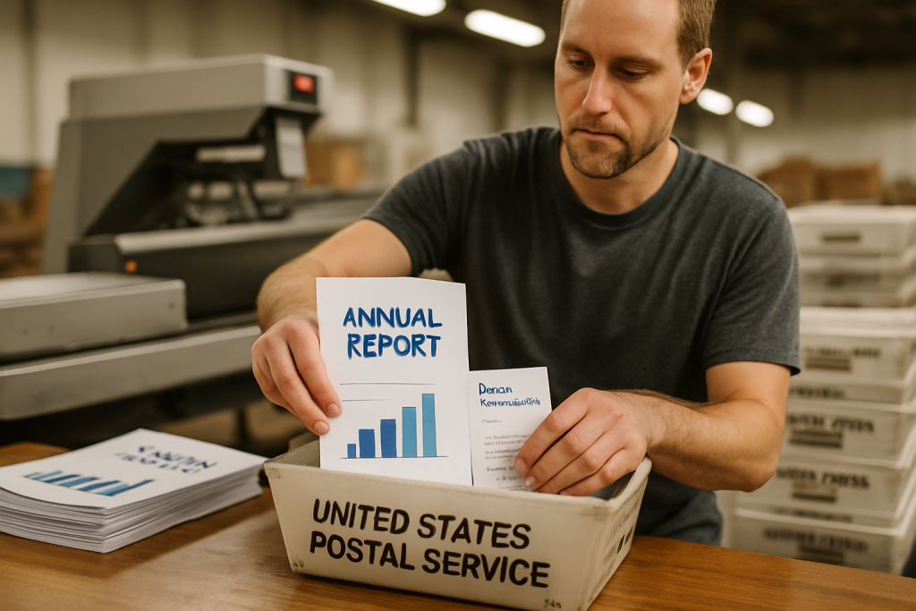 Think beyond printing: mailing, kitting, and distribution - A Practical Guide to Annual Report Printing for Corporations a...